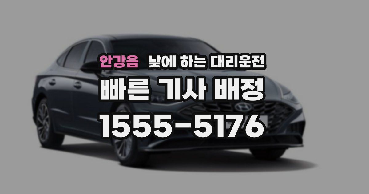 안강읍 낮에 하는 대리운전