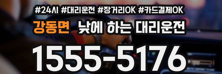 강동면 낮에 하는 대리운전