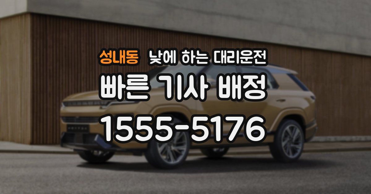 성내동 낮에 하는 대리운전