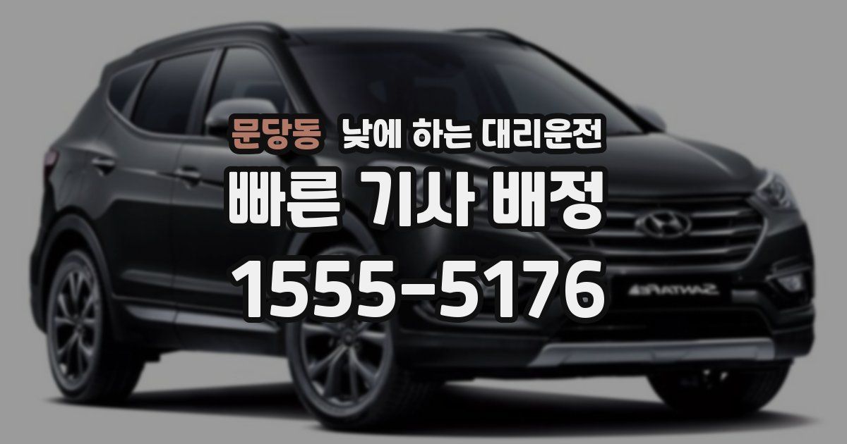 문당동 낮에 하는 대리운전