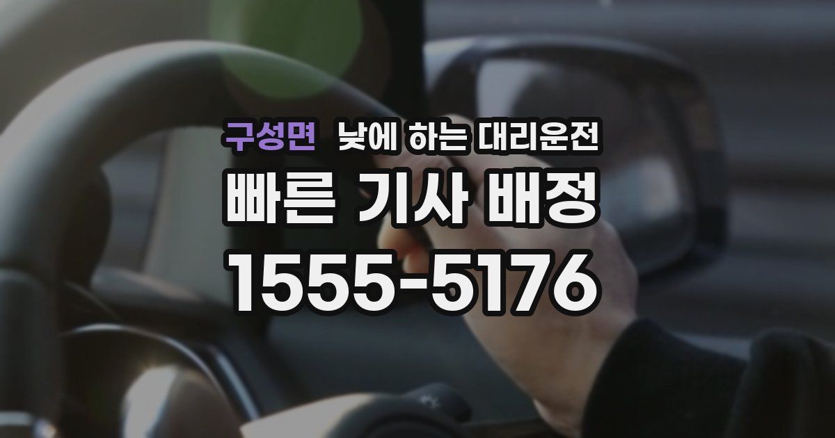 구성면 낮에 하는 대리운전