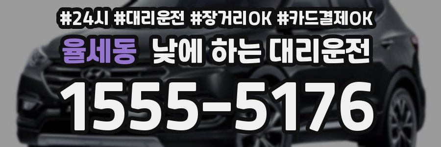 율세동 낮에 하는 대리운전