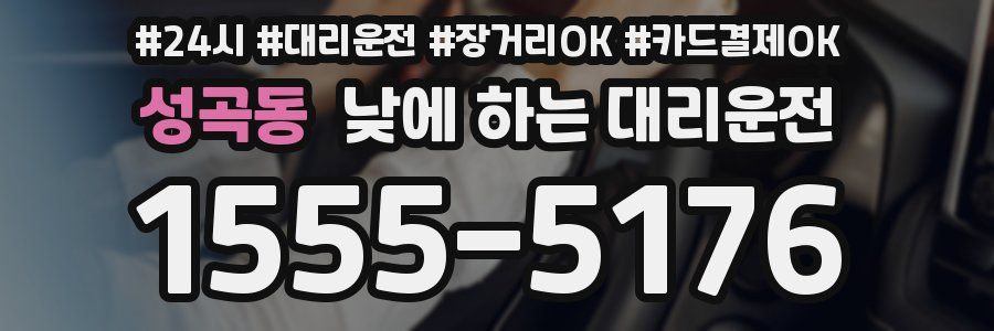 성곡동 낮에 하는 대리운전