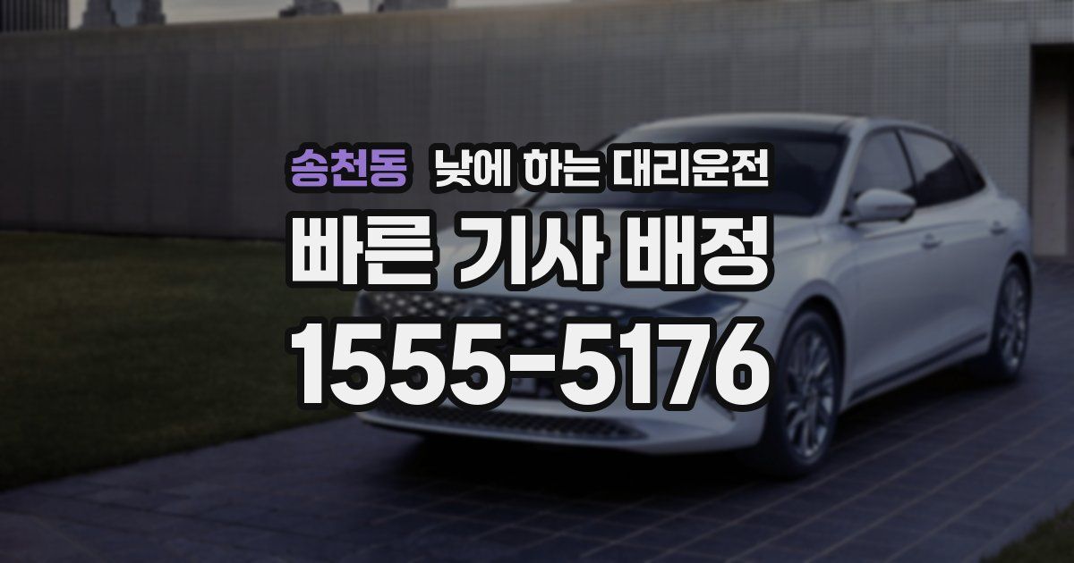 송천동 낮에 하는 대리운전