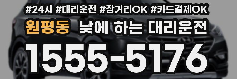 원평동 낮에 하는 대리운전