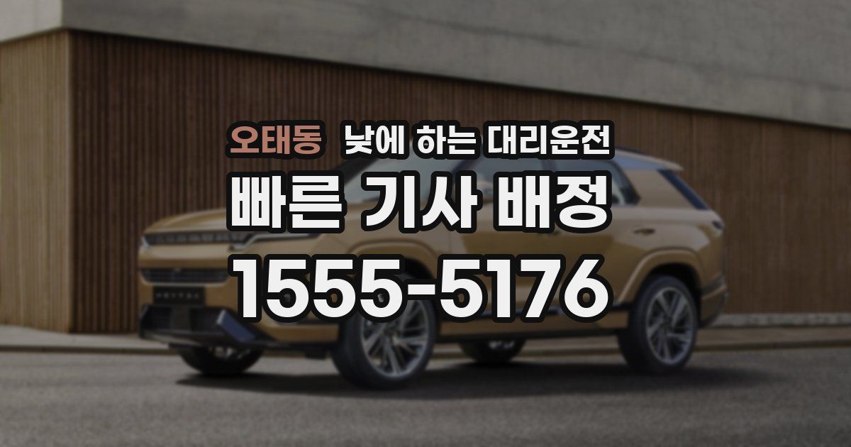 오태동 낮에 하는 대리운전