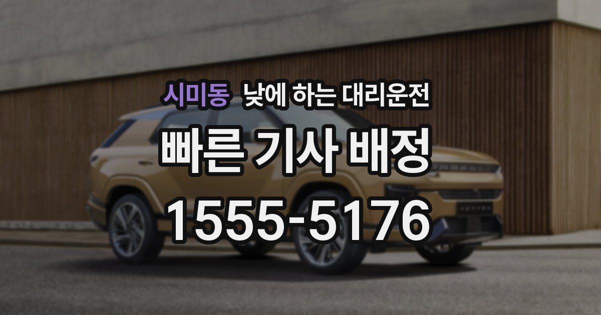 시미동 낮에 하는 대리운전