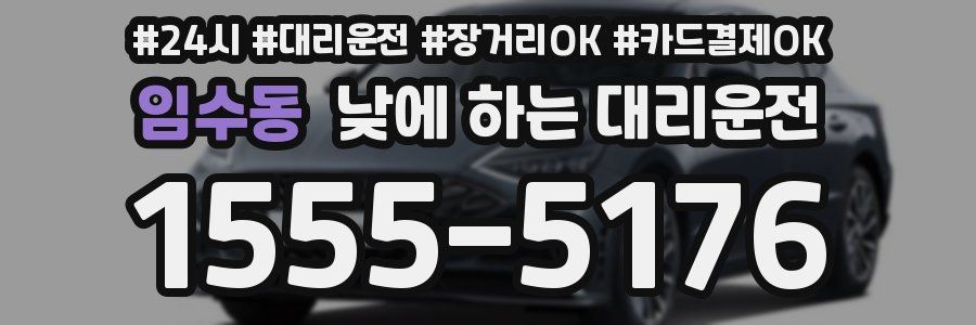 임수동 낮에 하는 대리운전
