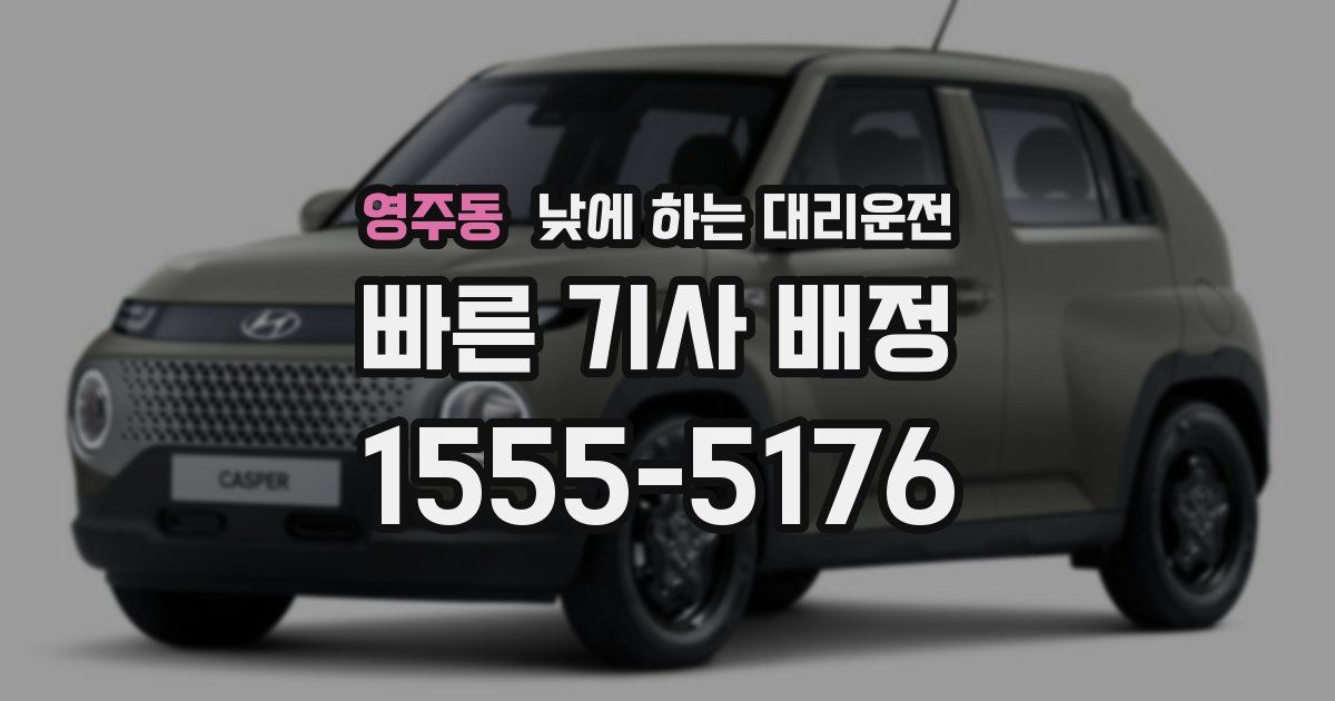 영주동 낮에 하는 대리운전