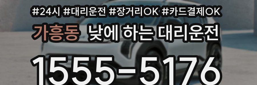 가흥동 낮에 하는 대리운전