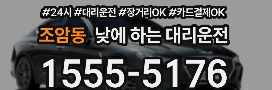 조암동 낮에 하는 대리운전
