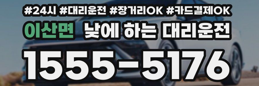 이산면 낮에 하는 대리운전