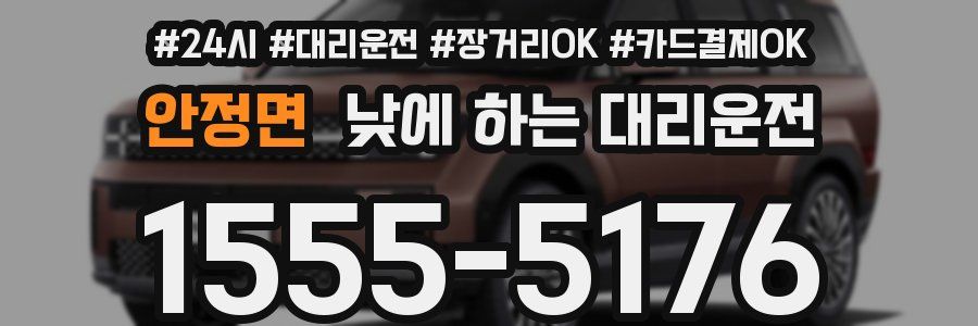 안정면 낮에 하는 대리운전