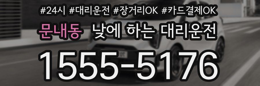 문내동 낮에 하는 대리운전