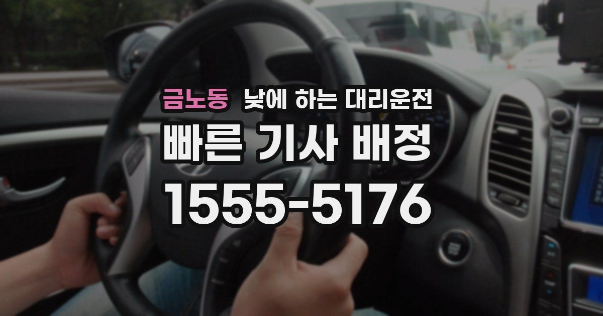 금노동 낮에 하는 대리운전