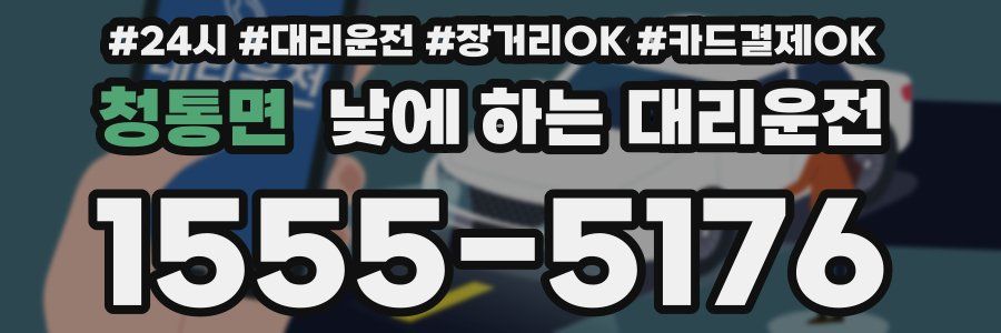 청통면 낮에 하는 대리운전