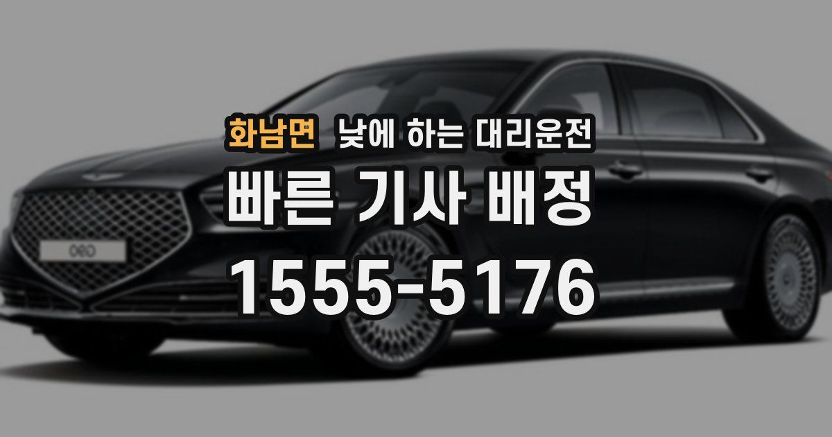 화남면 낮에 하는 대리운전