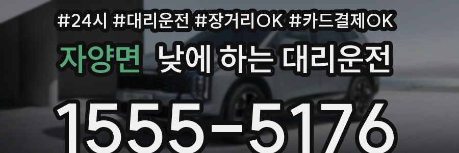 자양면 낮에 하는 대리운전