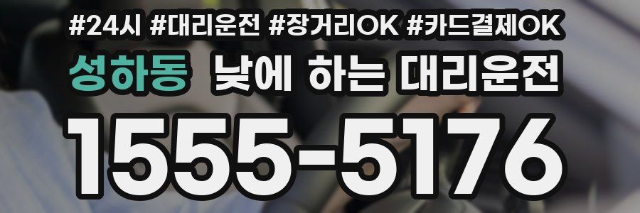 성하동 낮에 하는 대리운전