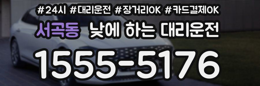 서곡동 낮에 하는 대리운전