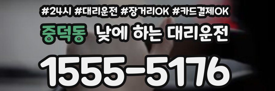 중덕동 낮에 하는 대리운전