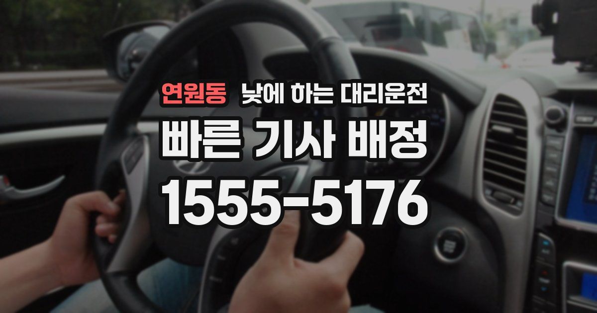 연원동 낮에 하는 대리운전