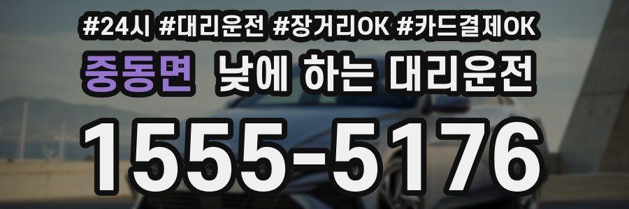 중동면 낮에 하는 대리운전
