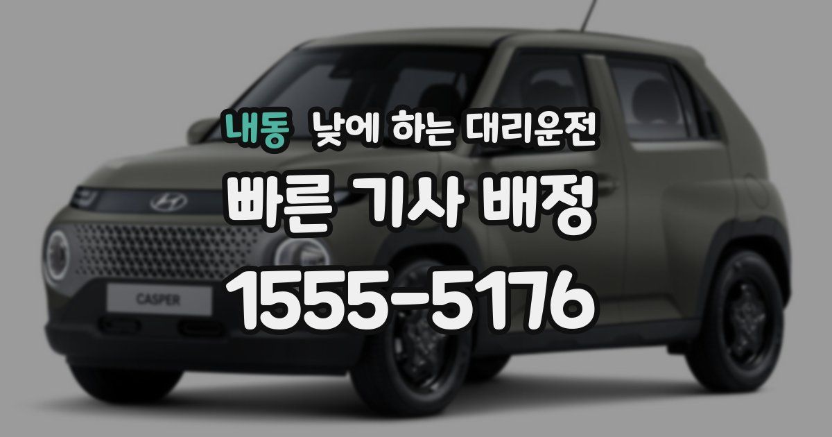 내동 낮에 하는 대리운전