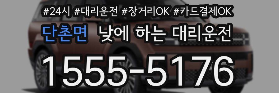 단촌면 낮에 하는 대리운전