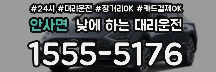 안사면 낮에 하는 대리운전