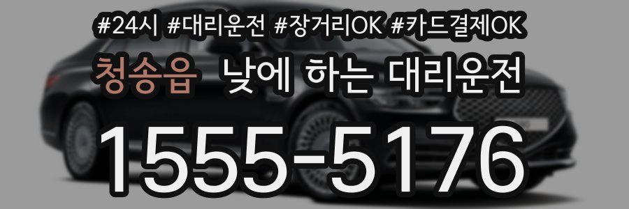 청송읍 낮에 하는 대리운전