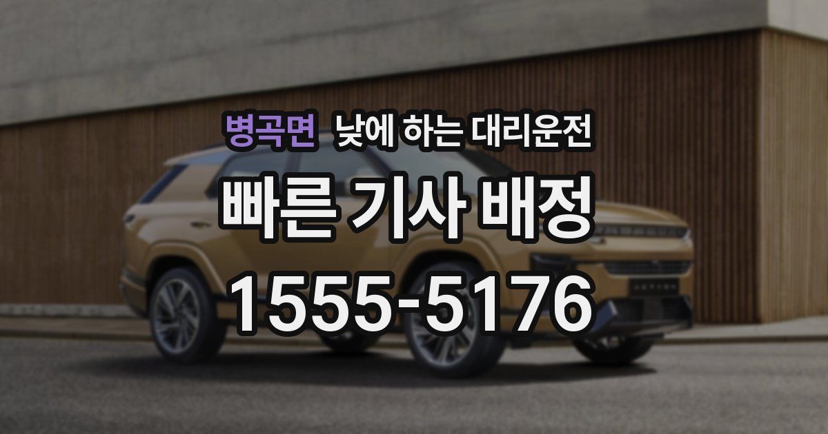 병곡면 낮에 하는 대리운전