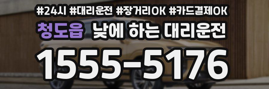 청도읍 낮에 하는 대리운전