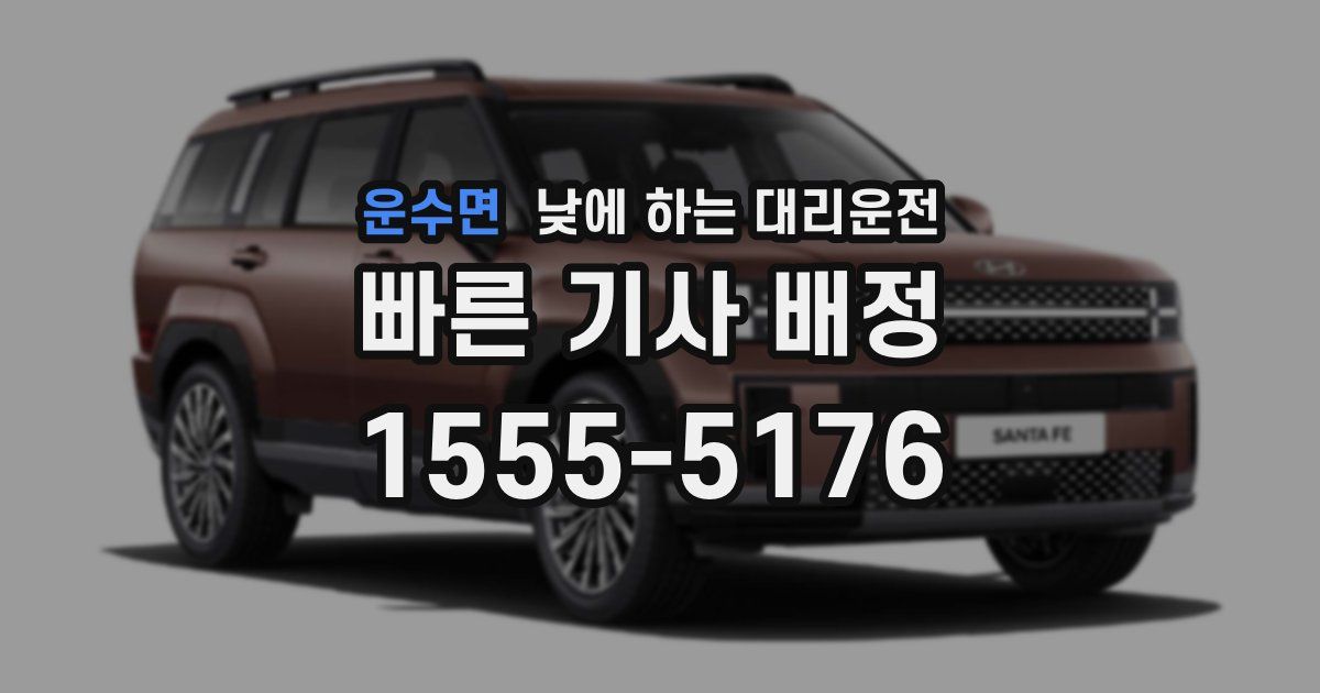 운수면 낮에 하는 대리운전