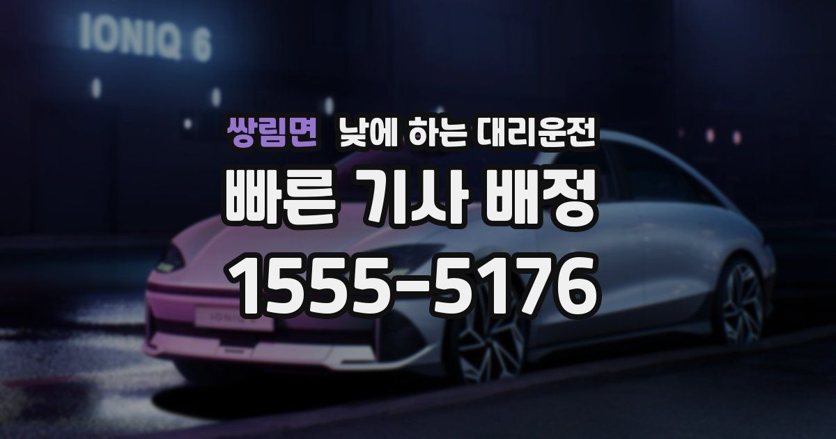 쌍림면 낮에 하는 대리운전