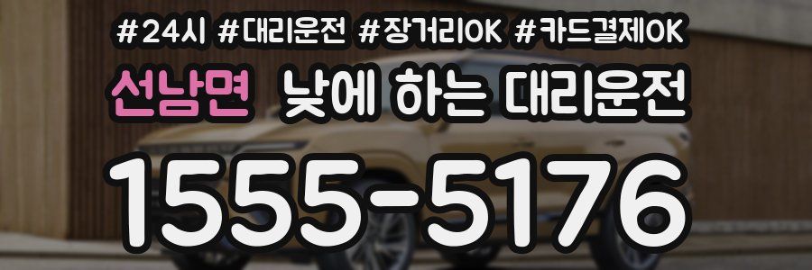 선남면 낮에 하는 대리운전