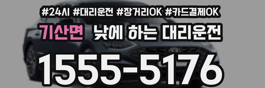 기산면 낮에 하는 대리운전