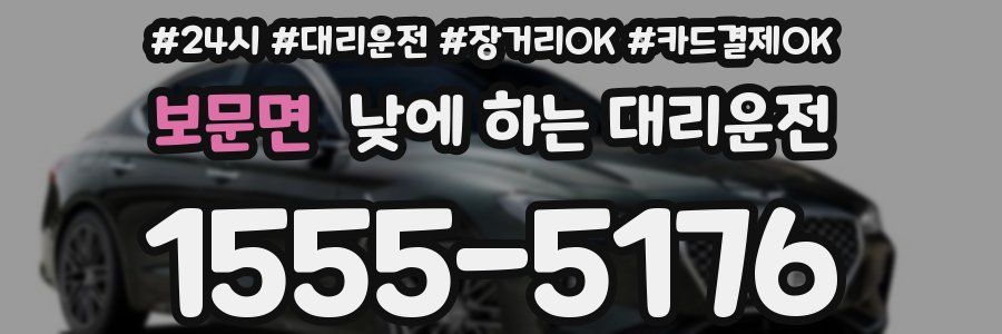 보문면 낮에 하는 대리운전