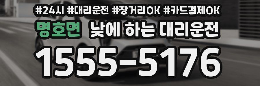 명호면 낮에 하는 대리운전