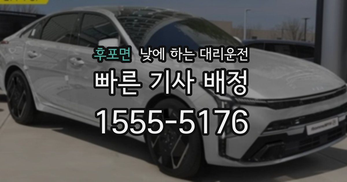 후포면 낮에 하는 대리운전