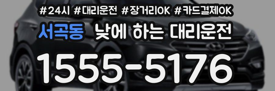 서곡동 낮에 하는 대리운전