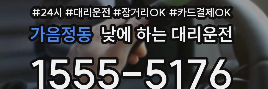 가음정동 낮에 하는 대리운전