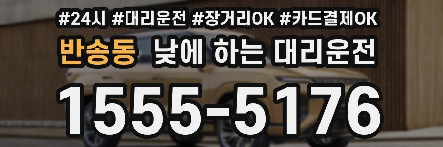 반송동 낮에 하는 대리운전