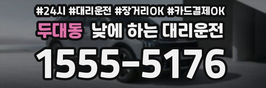 두대동 낮에 하는 대리운전
