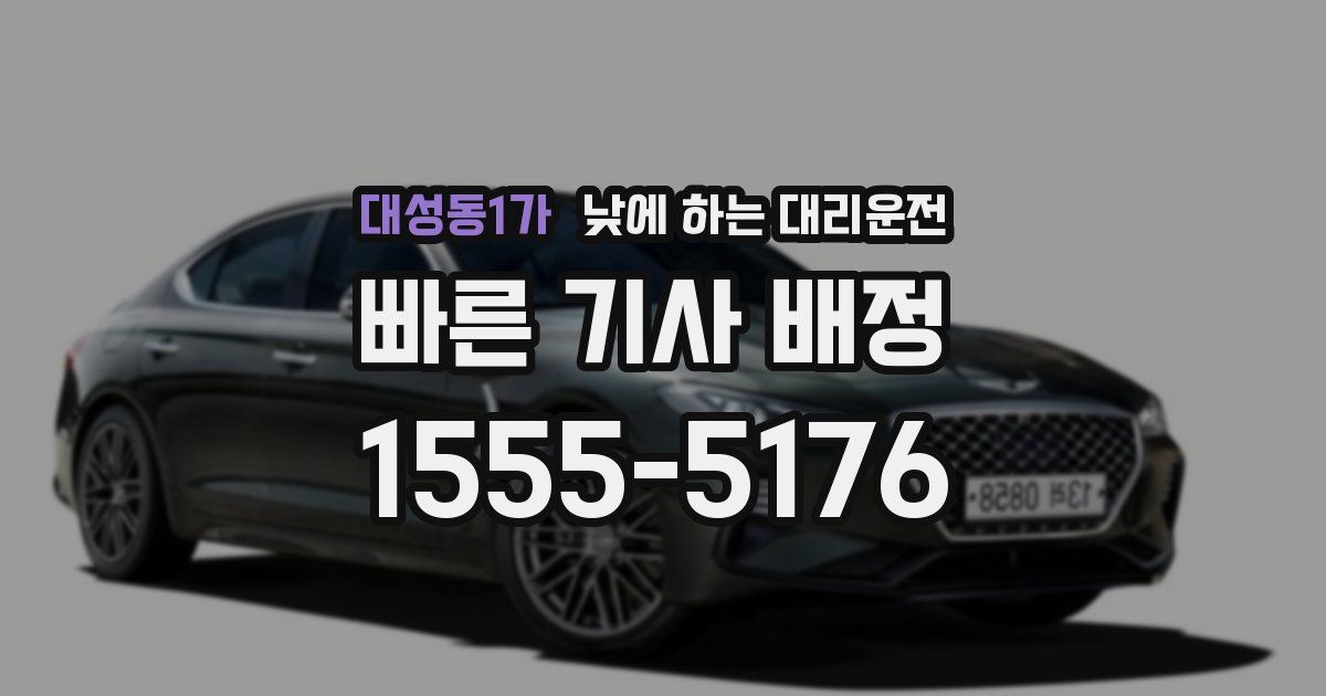 대성동1가 낮에 하는 대리운전