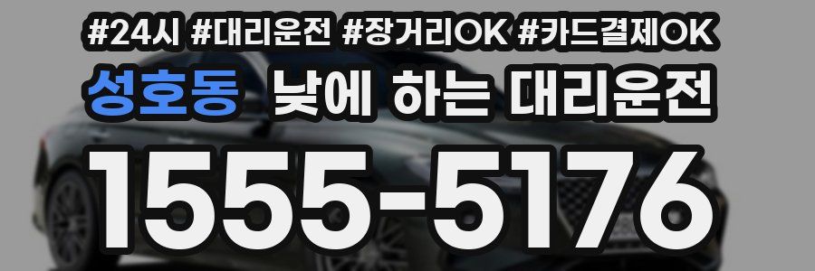 성호동 낮에 하는 대리운전