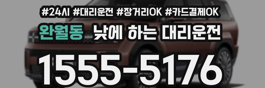 완월동 낮에 하는 대리운전