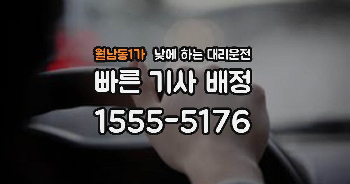 월남동1가 낮에 하는 대리운전