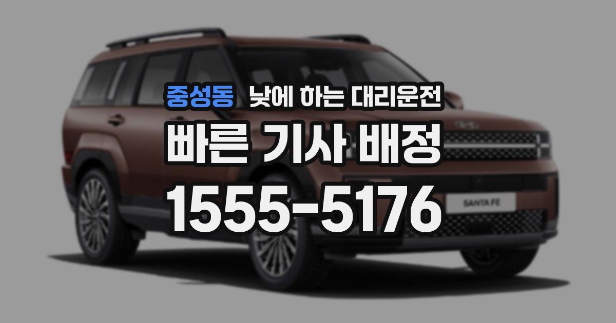 중성동 낮에 하는 대리운전