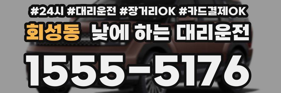 회성동 낮에 하는 대리운전